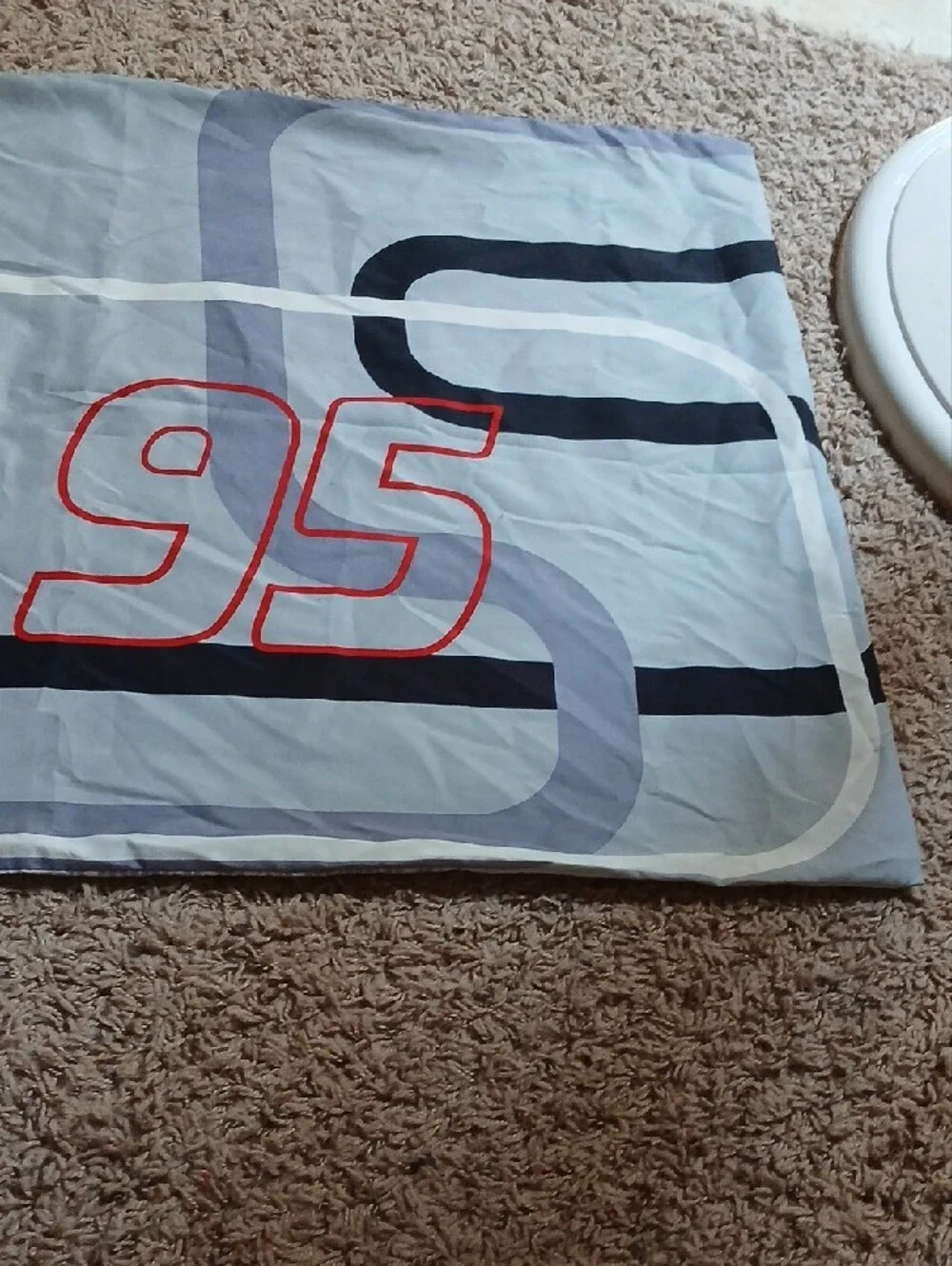 Disney White Pillowcase with Red & Black 'Built 4 Speed' Graphic